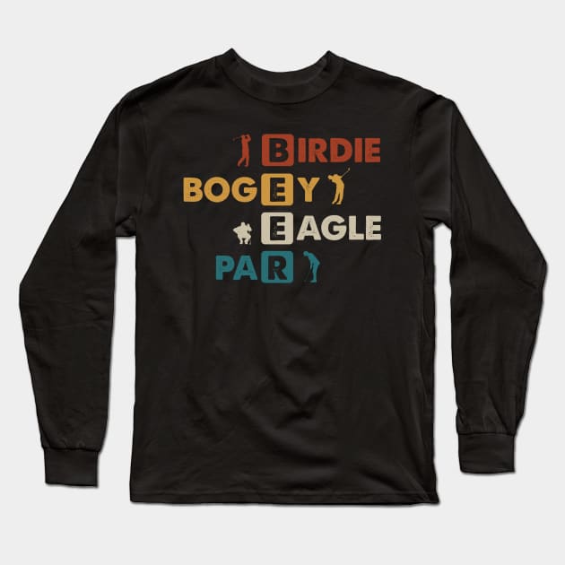 Birdie Bogey Eagle Par Beer Funny Golf Golfing Golfer Gift Long Sleeve T-Shirt by Kagina